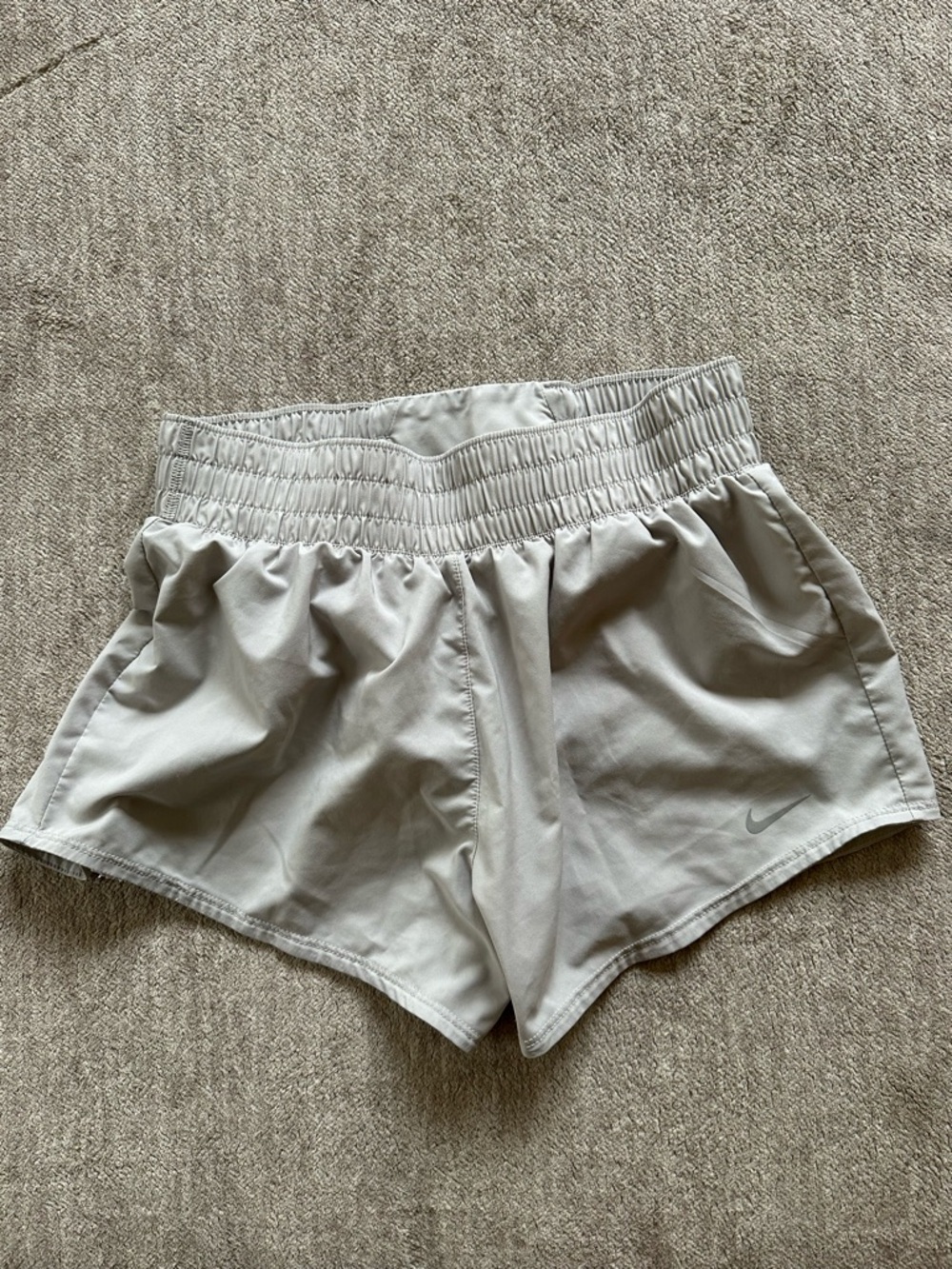 Nike Women's Light Beige Athletic Shorts